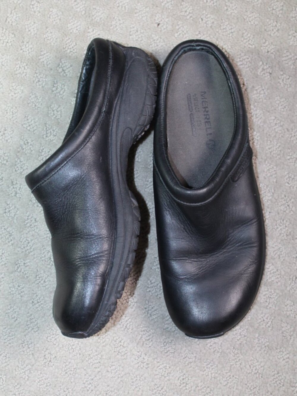 Merrell Encore Size 11 Black Leather Mule Loafers